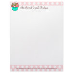 Flowered Cupcake Letterhead