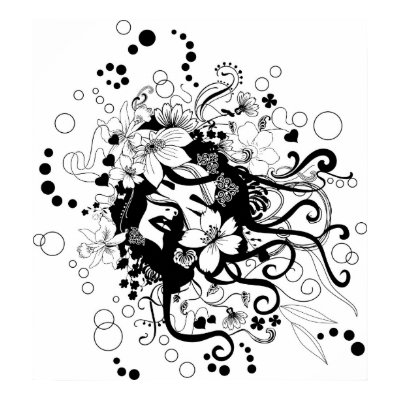 Flowered face poster by silviasaez