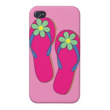 Flowered Flip Flops iPhone Case iPhone 4/4S Covers