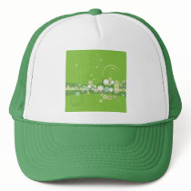 Flowered Green Whimsy hats