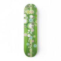 Flowered Green Whimsy Skateboards