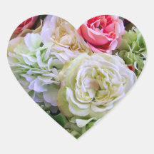 Flowered Heart Stickers