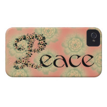 Flowered Peace iPhone 4 Cases