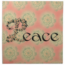 Flowered Peace Napkin