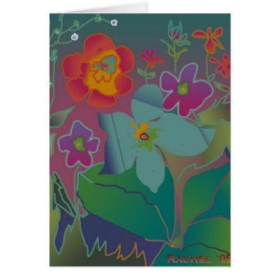 FlowerGadients Greeting Cards by RaeZeep
