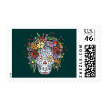Flowerhair Sugar Skull Stamp
