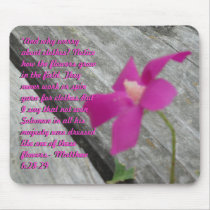 flowerimage, "And why worry about clothes? Noti... mousepads by leftshu flowerimage, "And why worry about clothes? Noti... mousepads