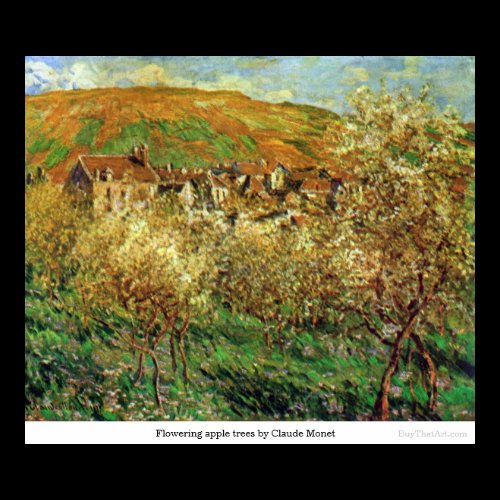 Flowering apple trees by Claude Monet Posters
