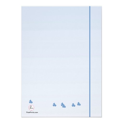 Flowering Blue Branches Invitation