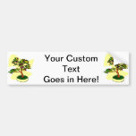 Flowering Bonsai Purple With Background Bumper Sticker