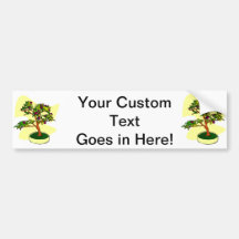 Flowering Bonsai Purple With Background Bumper Sticker