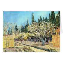 Flowering fruit garden by Vincent van Gogh Cards