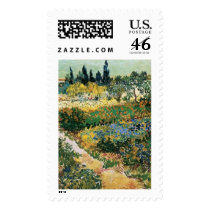 Flowering Garden with Path, Vincent Van Gogh postage