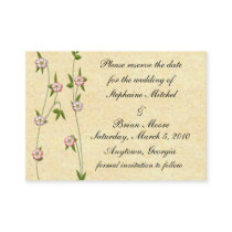 Flowering Ivy Save The Date business cards by craftycorner Flowering Ivy Save The Date business cards