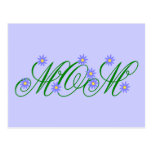 Flowering Mom blue Postcard