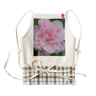 Flowering Pink Camelia Zazzle HEART Apron