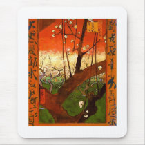 Flowering Plum Tree (Hiroshige), Vincent van Gogh mousepads by masterpiecesofart Flowering Plum Tree (Hiroshige), Vincent van Gogh mousepads