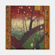 Flowering plum tree Magnet