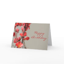 Flowering Quince Birthday Card