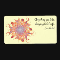 Flowering Sun Fractal Label labels