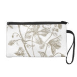 Flowering Vine Botanical Clutch Wristlet