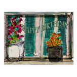 Flowerpots Birthday Postcard postcards