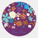 FLOWERPOWER STICKER CUSTOMIZABLE VIOLET