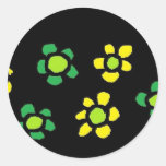 flowers (2) round stickers