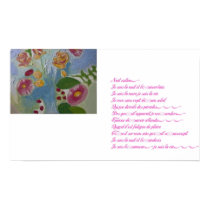 flowers and a poem posters
