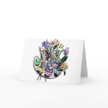 FLowers and Artist Palette Card
