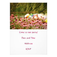 Flowers and Balloons Invite
