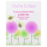 Flowers and Bees Invite Flyer Design