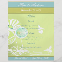 Flowers and Bees Menu Personalized Flyer