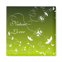 Flowers and butterflies magnets