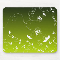 Flowers and butterflies mousepads