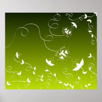 Flowers and butterflies posters