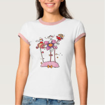Flowers and Butterflies t-shirts