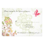 Flowers and Butterfly invitations