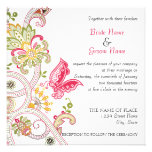 Flowers and Butterfly invitations