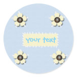 flowers and buttons stickers