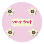 flowers and buttons stickers
