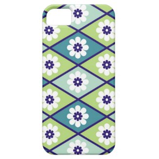 Flowers And Diamonds Pattern