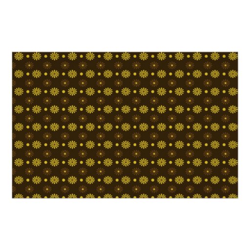 Flowers and Dots Dark Craft Paper Stationery
