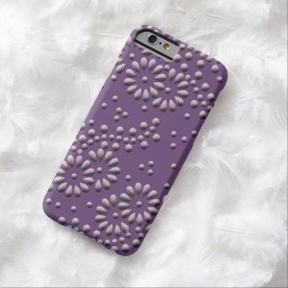 Flowers and dots purple japanese pattern barely there iPhone 6 case
