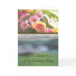 Flowers and Fog 50th Birthday Card