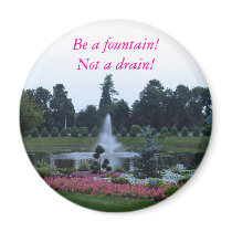 Flowers and fountain, springs of living water magnets