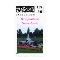Flowers and fountain, springs of living water stamps