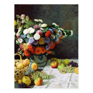 Flowers and Fruit, 1869 Claude Monet Post Card