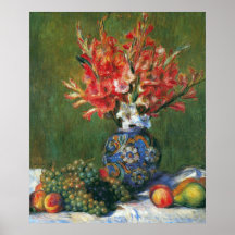 Flowers and Fruit by Pierre Renoir Posters