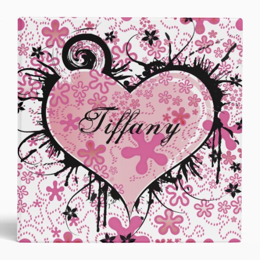 Flowers and Heart Avery Binder